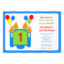 Bounce House Birthday Invitation