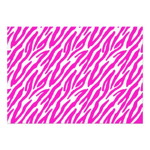 Bounce House Birthday Invitation Zebra Print Pink