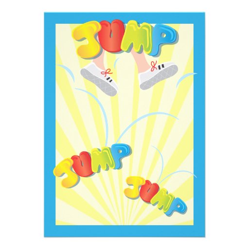 Bounce House BIrthday Party Invitation
