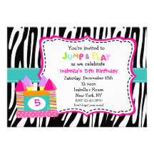 Bounce House Castle Birthday Invitations