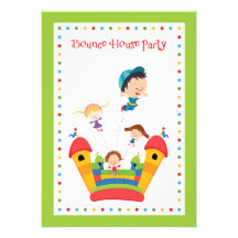 Bounce House Kids Birthday Invitation