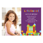 Bounce House Photo Birthday Invitation - Purple invitations