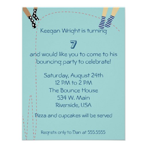 Bounce Party Invitation