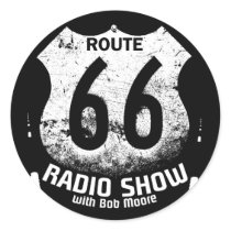 Bounce Radio Route 66 Round Sticker by bounceradio Bounce Radio Route 66 Round Sticker