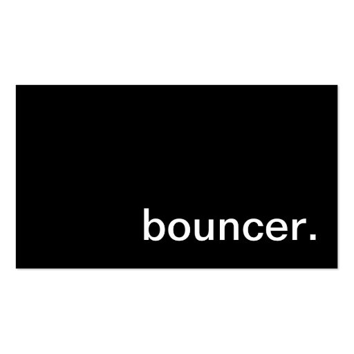 Bouncer Business Card (front side)