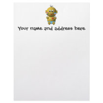 Bouncing baby boy with 2 rattles letterhead template