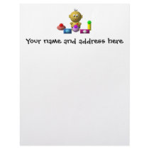 BOUNCING BABY BOY WITH 5 PRESENTS PERSONALIZED LETTERHEAD