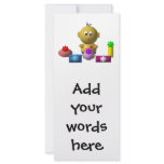 BOUNCING BABY BOY WITH 5 PRESENTS PERSONALIZED RACK CARD