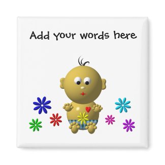 BOUNCING BABY BOY WITH 7 FLOWERS