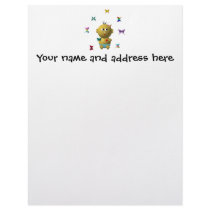 BOUNCING BABY BOY WITH 9 BUTTERFLIES PERSONALIZED LETTERHEAD
