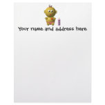 BOUNCING BABY GIRL WITH 1 BOTTLE PERSONALIZED LETTERHEAD