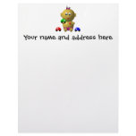 BOUNCING BABY GIRL WITH 3 TOY CARS letterhead