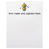 BOUNCING BABY GIRL WITH 4 DRAGONFLIES LETTERHEAD TEMPLATE