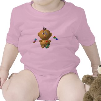 BOUNCING BABY GIRL WITH 4 DRAGONFLIES