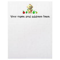 BOUNCING BABY GIRL WITH 6 APPLES CUSTOM LETTERHEAD