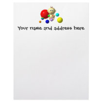 BOUNCING BABY GIRL WITH 8 BALLS CUSTOM LETTERHEAD