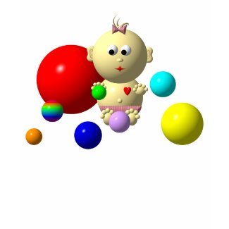BOUNCING BABY GIRL WITH 8 BALLS