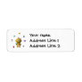 BOUNCING BABY GIRL WITH 9 BUTTERFLIES CUSTOM RETURN ADDRESS LABEL