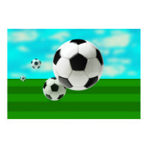 Bouncing Balls soccer ball fans gift posters