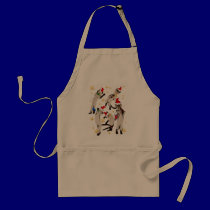 Bouncing Bunch Of Christmas Kitties Apron by Lotacats Bouncing Bunch Of Christmas Kitties Apron
