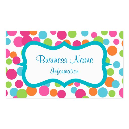 Bouncing Fun Dots Business Card (front side)