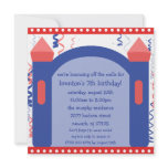 Bouncing of the Walls Bounce House Birthday Party Custom Announcements