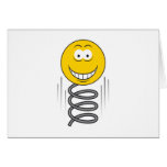 Bouncing Spring Smiley Face Card