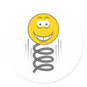 Bouncing Spring Smiley Face stickers