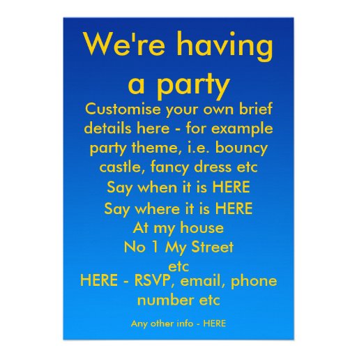 Bouncy Castle Party Invite