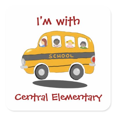 Bouncy School Bus Identification Stickers by sfcount