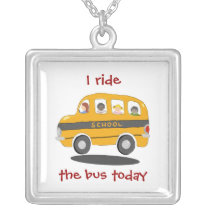 Bouncy School Bus Rider Necklace