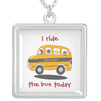 Bouncy School Bus Rider Necklace by sfcount