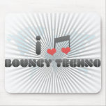 Bouncy Techno fan Mousepads