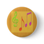 Bound to Sound Good -  Dancing Music Symbols Button
