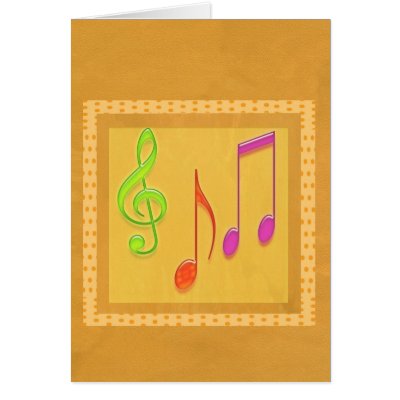 Bound to Sound Good -  Dancing Music Symbols Greeting Cards by multi_name_prints