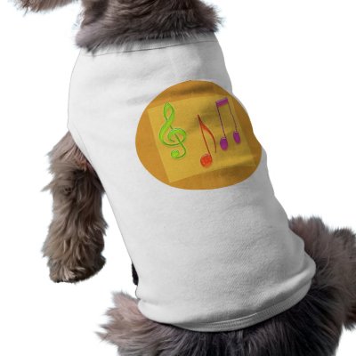 Bound to Sound Good -  Dancing Music Symbols Doggie Tee by multi_name_prints