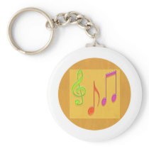 Bound to Sound Good -  Dancing Music Symbols Key Chain