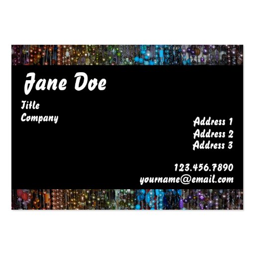 Bountiful Beads - Chubby Business Card Templates (back side)