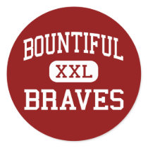 Bountiful - Braves - High School - Bountiful Utah Round Sticker