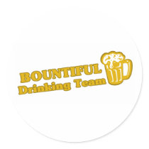 Bountiful Drinking Team tee shirts Stickers