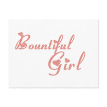 Bountiful Girl tee shirts Post Card