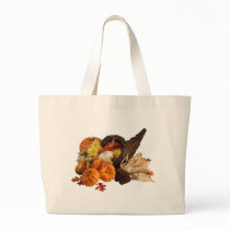 Bountiful Harvest Cornucopia Tote Bags
