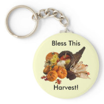 Bountiful Harvest Cornucopia Keychains