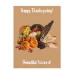 Bountiful Harvest Cornucopia Post Card