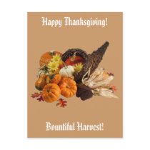 Bountiful Harvest Cornucopia Post Card