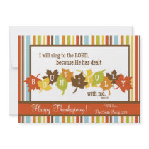 BOUNTIFUL Scripture Thanksgiving Card-Customize It Custom Announcement