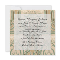 bounty of the earth art nouveau design invite