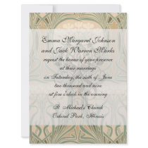 bounty of the earth art nouveau design custom announcement