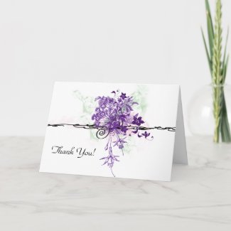 Bouquet Abstract Illustration Thank You! Card card