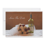 Bouquet and Wine wedding invitation